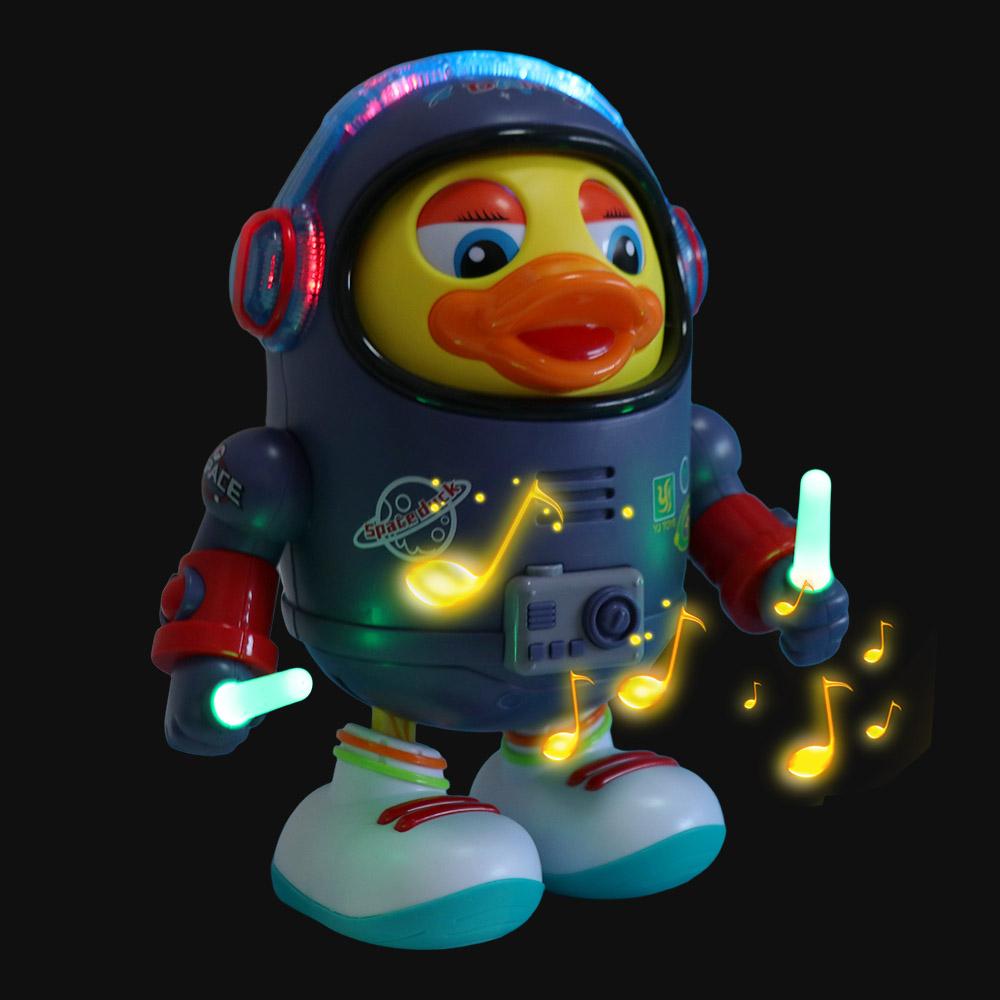 Interactive Electric Dance Space Duck Plastic Duck Musical Interactive Toy Desktop