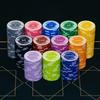 25Pcs 43Mm Ceramic Poker Chips Coin Chess Room Chip Board Game Poker Club Exclusive Texas Hold'Em Chip Storage Box Table Games