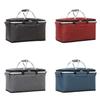 Insulated Folding Picnic Basket - Multifunctional Oxford Cloth with Thickened Aluminum Foil