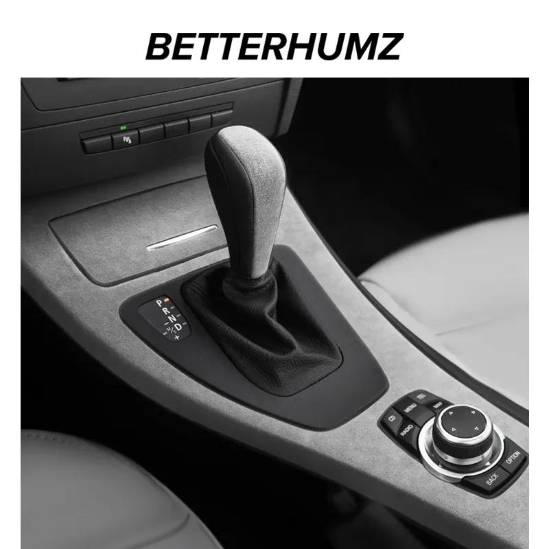 Для BMW E90 E92 E93 Серии 3 Из Алькантары Панель Декоративная Накладка на Панель Селектора КПП Наклейка Аксессуары для Тюнинга Салона Автомобиля