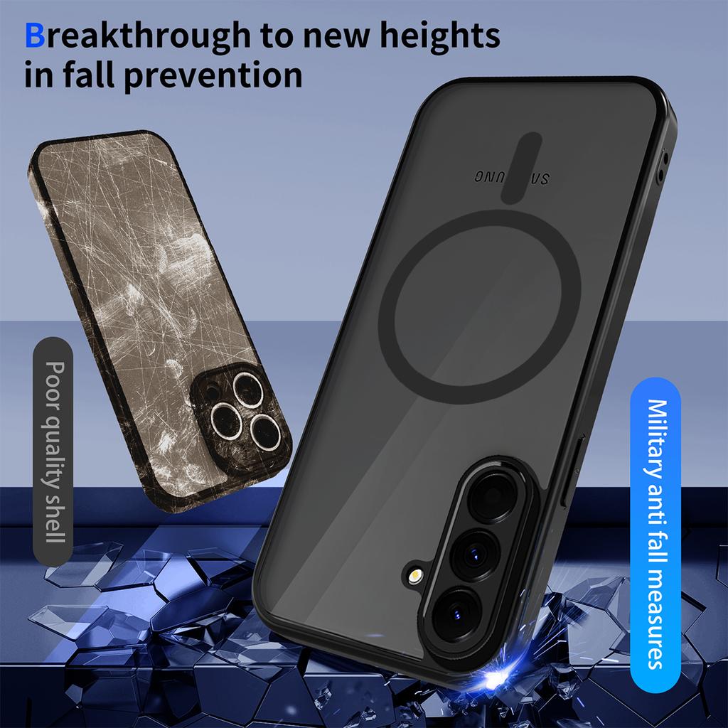 Для Samsung Galaxy A26 5G Магнитный чехол Skin Touch Матовый Полупрозрачный PC + TPU Противоударный чехол для телефона
