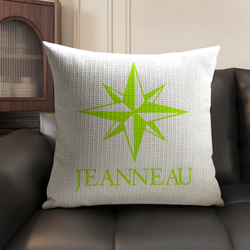 JJeanneau YYachtss Cushion Cover Natural Linen Organic Fabric DoubleSided Printing Sofa Home Decor Breathable Environmentally