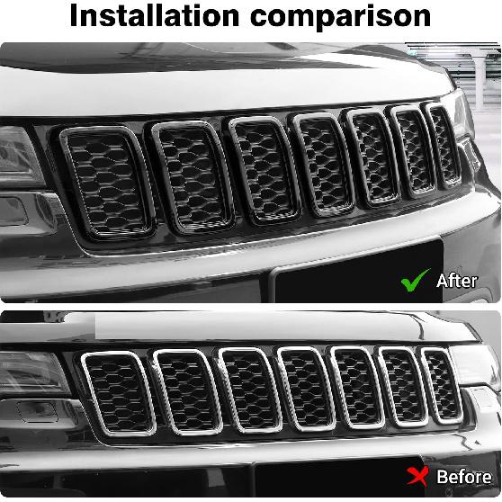 JeCar Черная Накладка на Решетку Радиатора из ABS для Jeep Grand Cherokee WK2 2017-