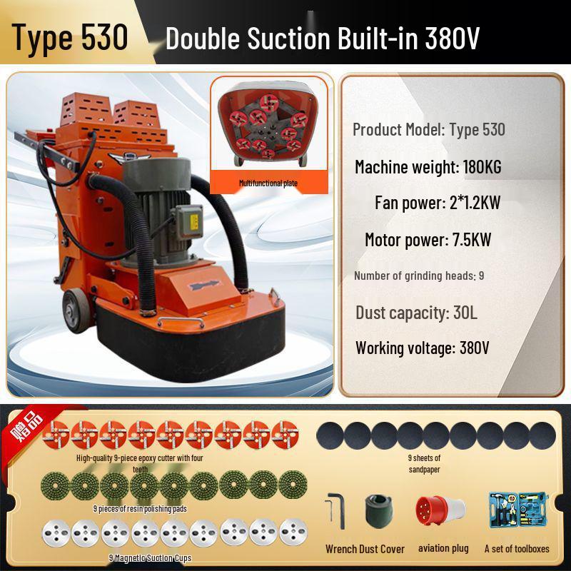 Shanghai Dust-Free Epoxy Floor Grinder: Concrete, Cement, Pavement, Paint Stripper, Terrazzo Polisher