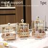 1PCS European Style Light Luxury Glass Candy Jar, Luxurious Storage Jar, Glass Crafts Decoration Ornament,