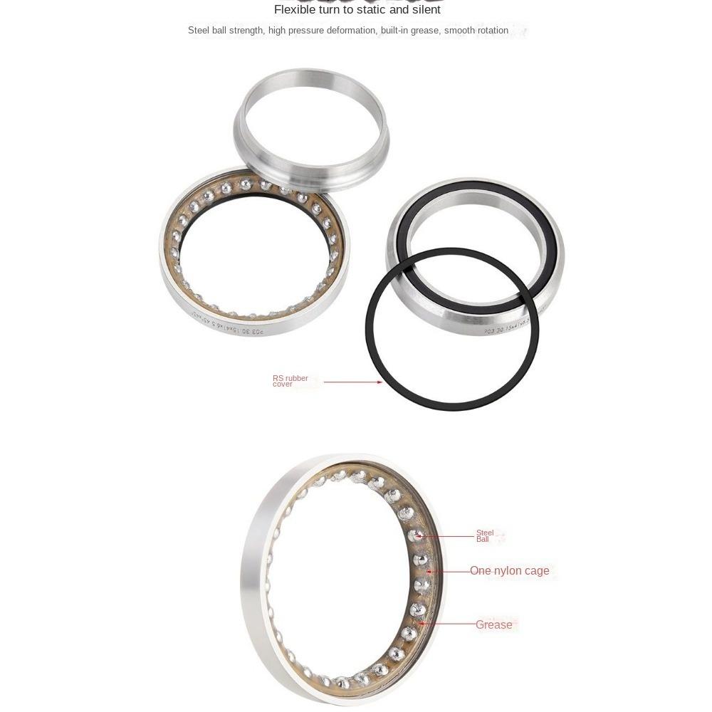 General Bike Headset Bearing Steel Wear Resistance Bicycle Headset Bearing Steering Bearings Waterproof Bike Repair Parts