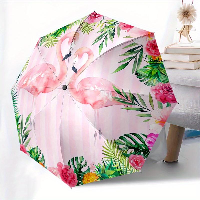 1pc Flamingo, Tropical Themed High-quality Umbrella,Automatic Opening and Closing Umbrella,Multi-functional Umbrella G0811190