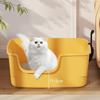 Cat Litter Box Bedpan Big Mac Oversized Cat Tray Bedpan Large Capacity Semi-Closed Plastic Anti-Splash Cats Toilet Pet Supplies