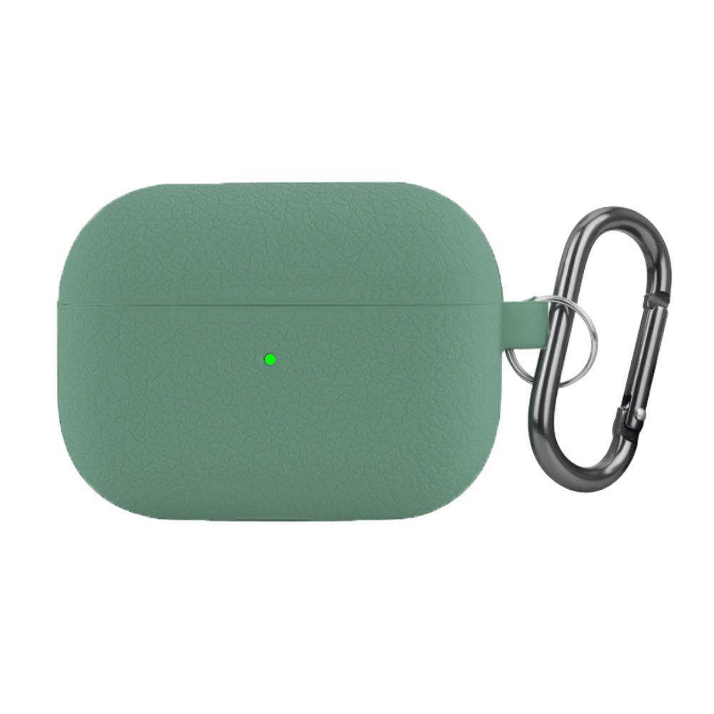 Силиконовый чехол с рисунком личи и карабином для AirPods Pro