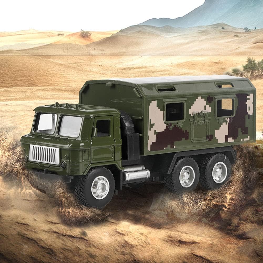 1/43 военный грузовик, армейская модель бронеавтомобиля, детская модель автомобиля для детской выдвижной игрушки со световым звуком (Антикварный медицинский грузовик)