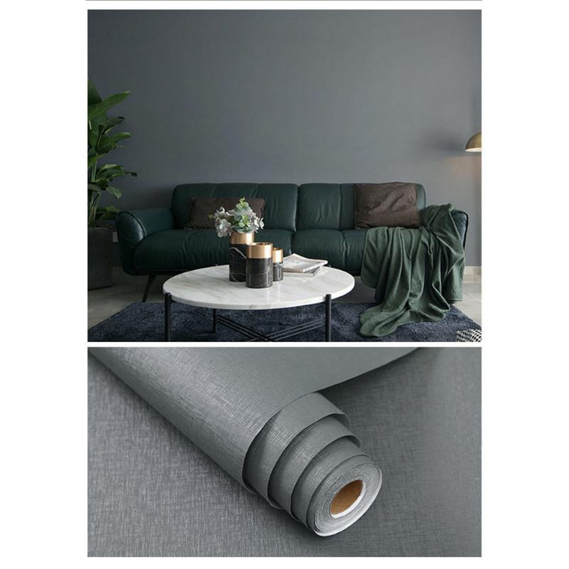 Macaron Solid Color Self-adhesive Wallpaper Stickers Bedroom Living Room Wardrobe Door Decoration Pasted Waterproof Refurbished Wallpaper