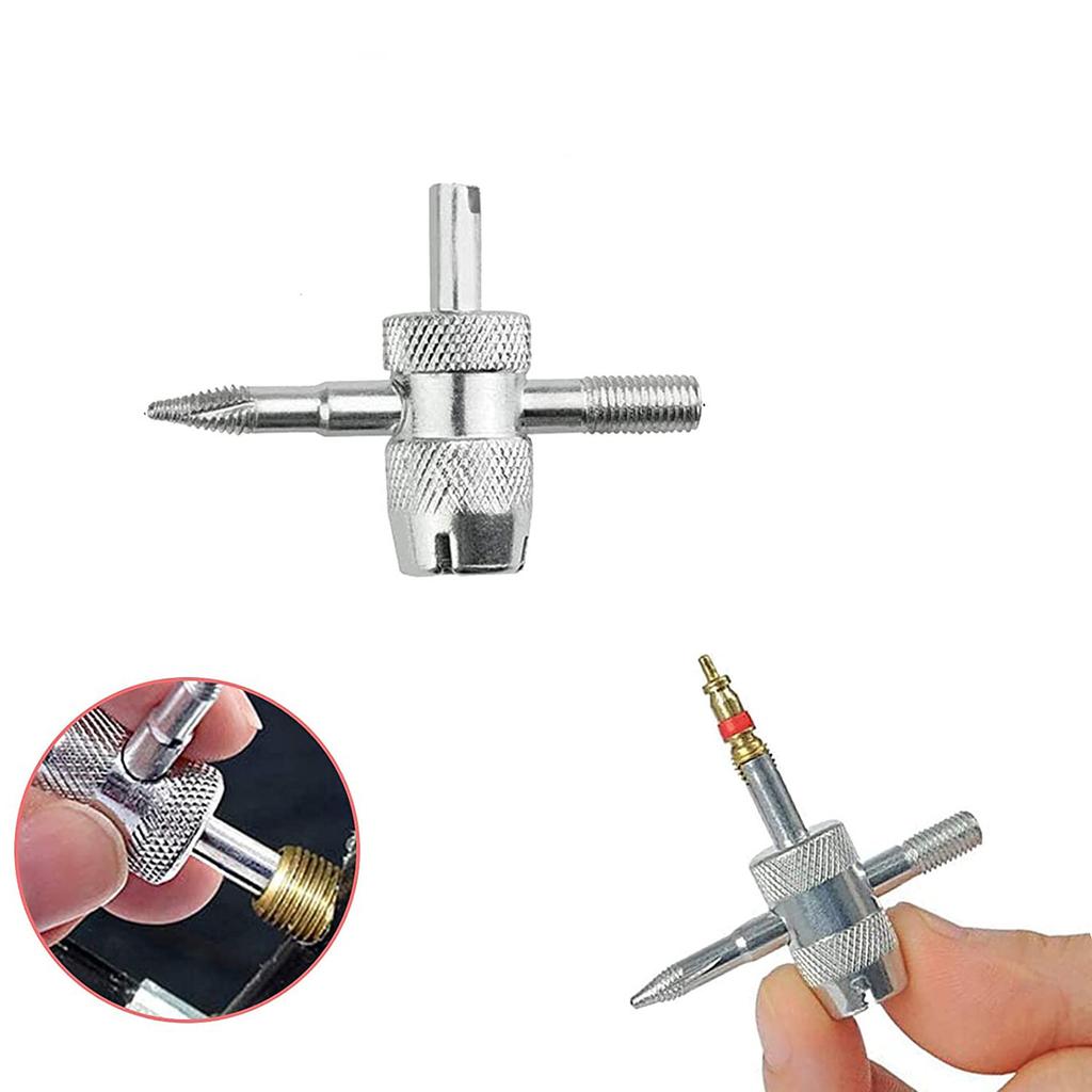 Инструмент для ремонта сердечника клапана: 64 шт., съемник клапана шины автомобильного велосипеда - 3 шт., инструмент для сердечника 4-ходового клапана - 1 шт., крышки клапанов шин - 20 шт., сердечник клапана - 40 шт.