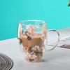 1 шт., креативные кофейные кружки, термостойкие сушеные цветы, стеклянная чашка с двойными стенками