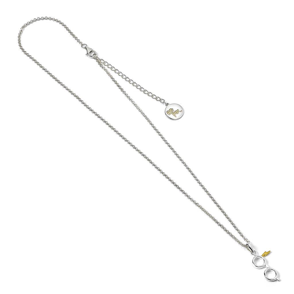 Harry Potter sterling silver Glasses & Lightning bolt Necklace