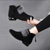 Shoes for Women 2023 Winter Plush Warm Women's Boots Low Heel Non-slip Commuter Office Ladies Shoes Fashion Zipper Short Boots