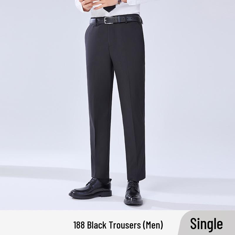 Негладящиеся серые брюки для костюма классического кроя Slim Straight Leg для мужчин и женщин – Идеальная официальная рабочая одежда для поездок на работу