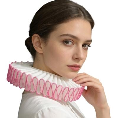 Удобный ленточный искусственный воротник Костюм колониального клоуна Чокер На шею Идеально для школьной формы, выступлений и вечеринок