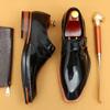 Munch Shoes, Leather Shoes, High-End Patent Leather Glossy Men'S Shoes, British Buckle Business And Leisure