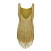 Women's Solid Color Sleeveless Sling Tassel Style Dress Dress