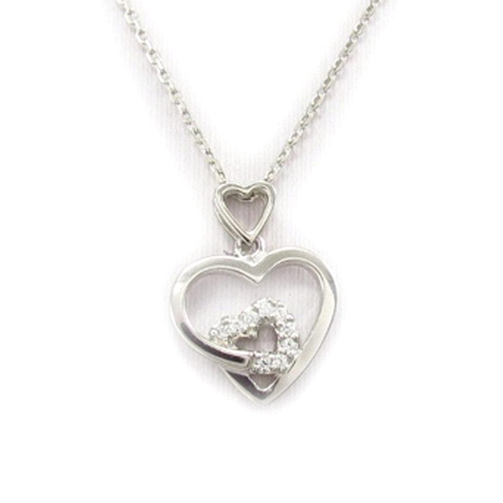 Altesse [K6392] - White 'Love' Silver Necklace