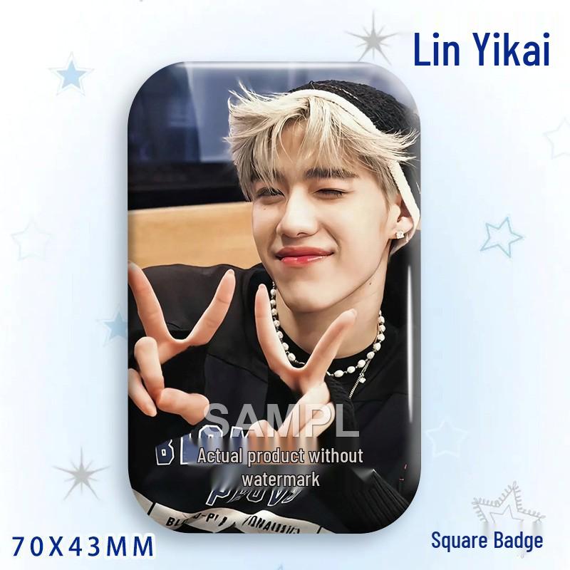 Thai Star PP Lin Yikai Concert Support Badge: Laser-cut Square Brooch Ornament