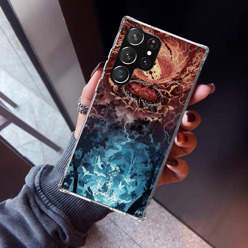Чехол для телефона L-Лорд Колец R-Rings Для Samsung Galaxy S23 S24 S25 Edge S26 Ultra S22 + S21 Plus S20 FE Чехол Силиконовый Печать Sh