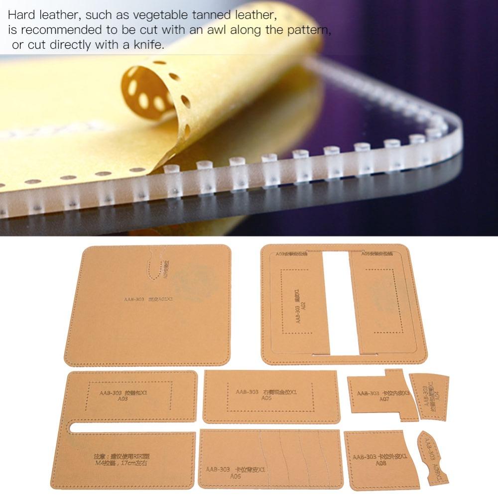 Transparent Purse Making Template Acrylic Wallet Stencil Leather Wallet Making Template Crafting