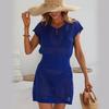 2024 New European & American Crochet Beach Cover-Up Dress