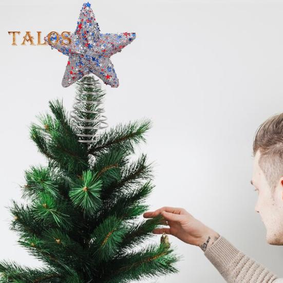 Патриотическая звезда-верхушка на елку 4 июля патриотическое украшение на елку 3D блестящая звезда-верхушка на елку для праздничной вечеринки в честь Дня независимости