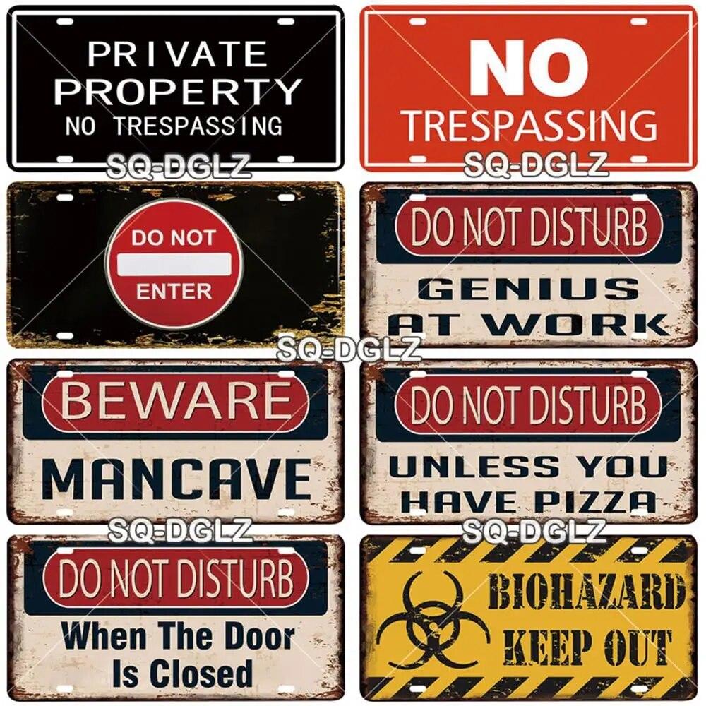 [SQ-DGLZ] Предупреждающий Человек Пещера Номерной Знак Оловянная Вывеска Магазин Бар Настенное Украшение Металлическая Вывеска Домашний Декор Живопись Таблички Художественный Плакат