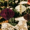 6Pcs Christmas Tree Paper Honeycomb Hanging Decoration Lantern Pendant Home Party Birthday Wedding Decor Ornament Easy Assemble