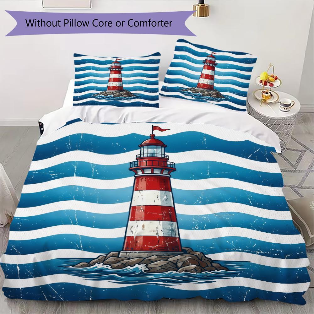 Shorebird Shell Pattern Bedding uilt Set uilt Cover Pillowcase Home Decoration Birthday Gift (1 * duvet cover + 2 * pillowcase without core)