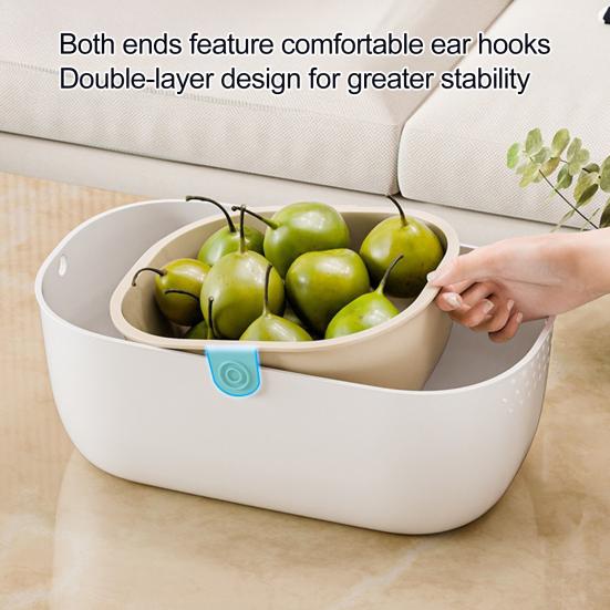 Двухъярусная миска для орехов с отделением для скорлупы для закусок, арахиса, семян подсолнечника, конфет, многофункциональная корзина-дуршлаг, миска для мытья фруктов для кухонной раковины