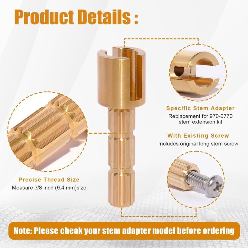 Универсальные клапаны Адаптер удлинителя штока Прочный металлический удлинитель ручки душа 970~0770 Замена для использования с устройствами