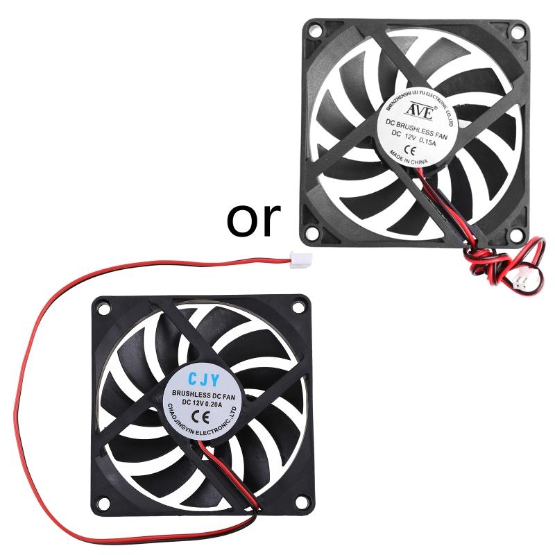 8cm Micro CPU Cooling Fan 80mm 2600rpm DC12V 0.15A 2pin Desktop Computer CPU Axial Cooler Fans Industrial Radiator 83CF