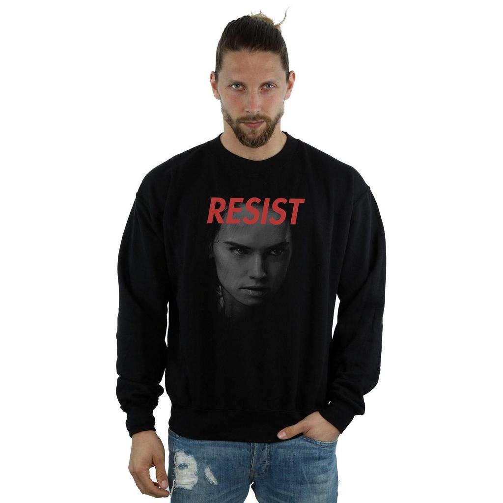 Star Wars Mens The Last Jedi Rey Face Sweatshirt