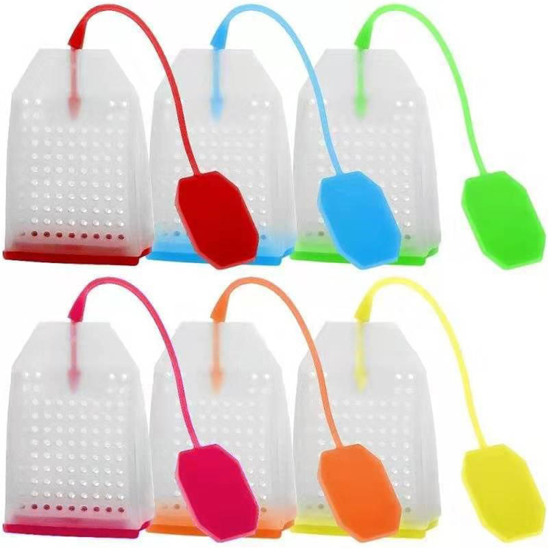5Pcs Silicone Tea Infuser Bag Reusable Safe Loose Leaf Tea Bags Strainer Filter for Tea Drinker Utensils Tea Tools Kitchen Tools