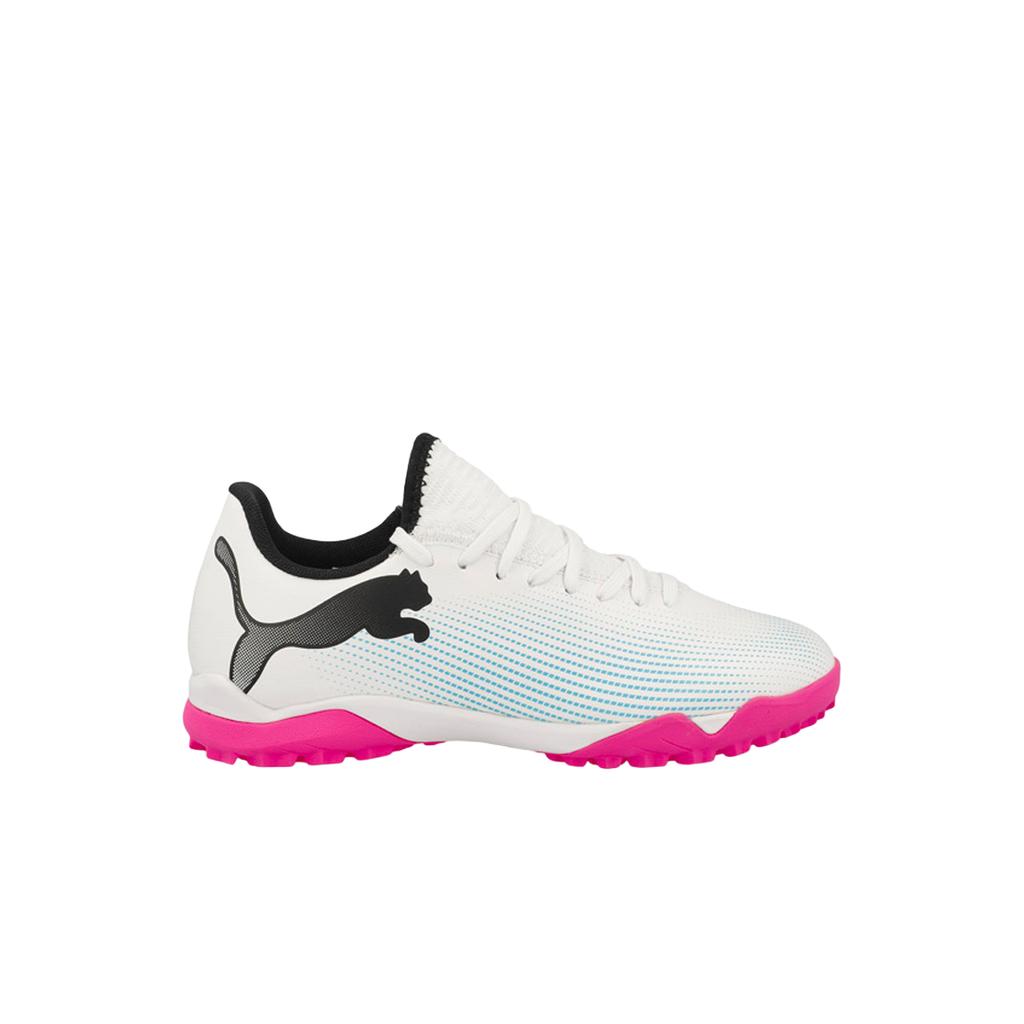 (jr) Puma Future 7 Play Tt+ Mid White Black Poison Pink