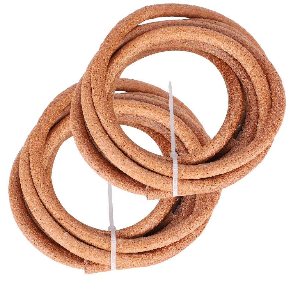 2pcs Cowhide Sewing Machine Belts 180cm 70.9 Inch Length Leather Drive Belt Durable With Hook Treadle Parts Home Use