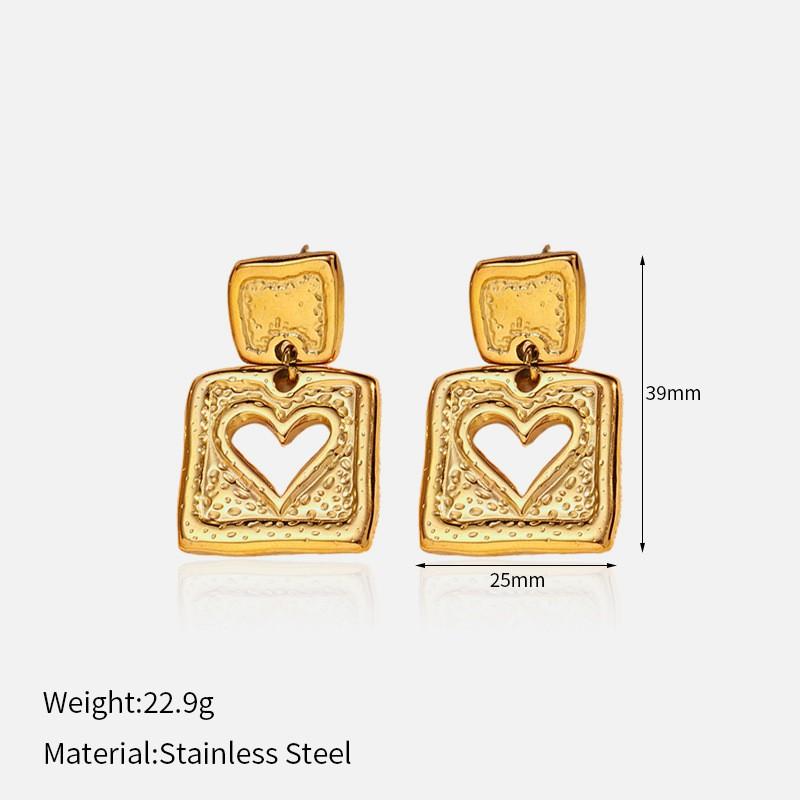 Ins Style Stainless Steel Earrings 18K Gold Plated Titanium Trendy Jewelry Men Women