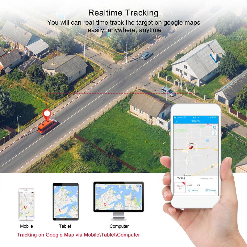 Car Tracker Mini GPS Tracker Car TK905Mini 1500mAh TKSTAR GPS Tracker Locator Magnet Free APP Vehicle GPS PK TK905 GF07