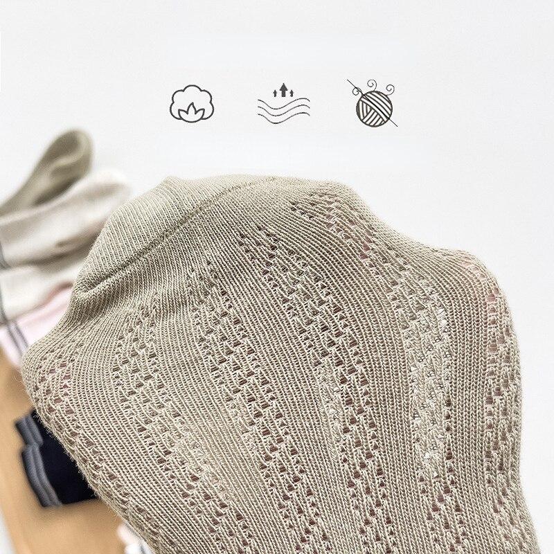 Детские хлопковые сетчатые носки, весенне-летние носки среднего размера, носки в полоску для новорожденных мальчиков и девочек, От 0 до 7 лет