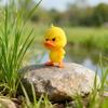 Funny Stop Angry Yellow Duck Statue, Refusal Gesture with Cute Angry Expression – for Home Decor, Office Desk, Car & Party Gifts