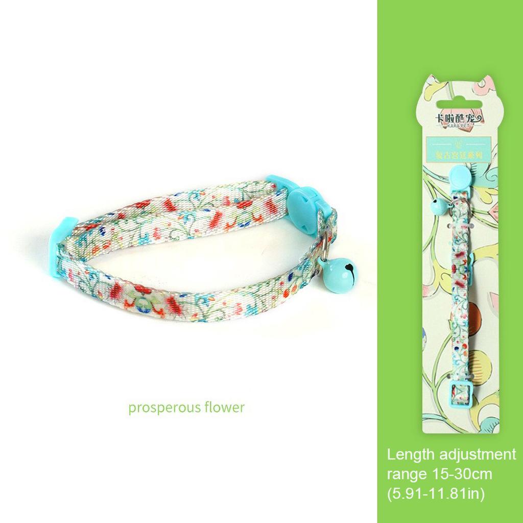 Cat Weaving 15-30cm Necklace Collar with Bell Anti-Suffocation Comfortable Safe Buckle Pet Decoration Accessory