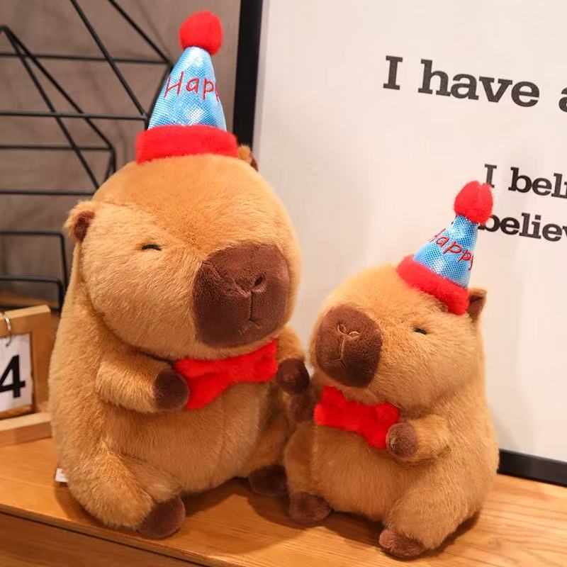 25 см новая плюшевая игрушка капибара детская успокаивающая кукла подушка летняя плюшевая кукла капибара кукла