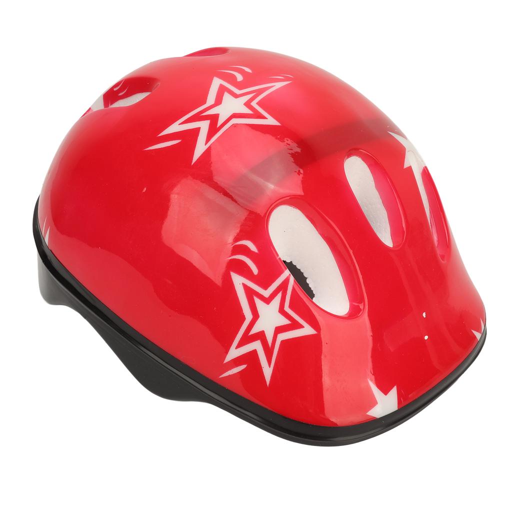 Skateboard Cycling Helmet for Kids Lightweight Adjustable Ventilation Bicycle Helmet for Children Red