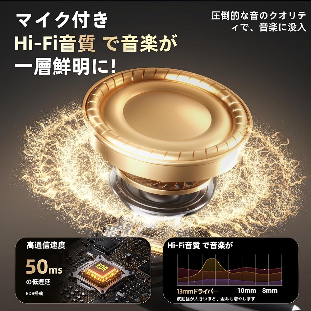 yjjc Bluetooth Wireless Earbuds with LED Display, Hi-Fi Sound, Type-C Fast Charging
