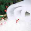 Artificial White Snow Cotton Christmas Fake Snow Fluffy Fiber Stuffing Snow Blanket Roll Xmas Tree Backdrop Covering Party Decor
