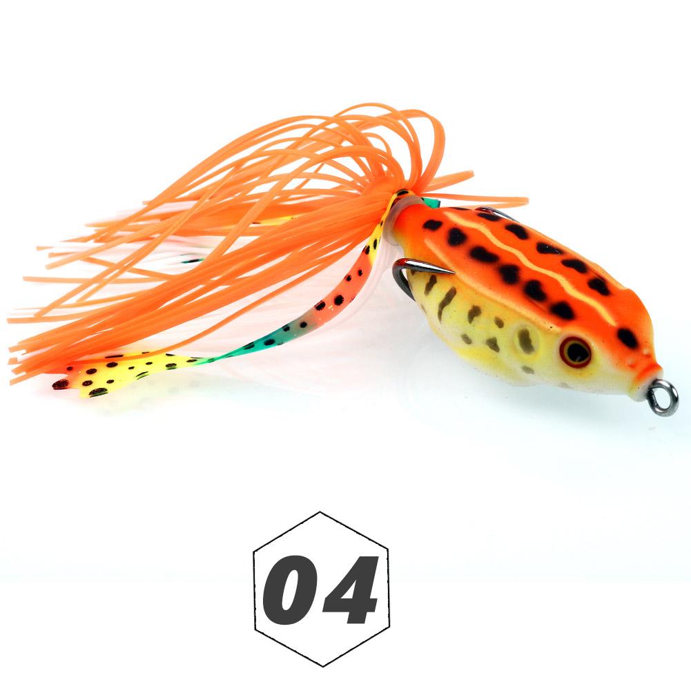 1PCS Frog Fishing Lures Soft Topwater Baits for Bass Snakehead Saltwater Freshwater Fishing