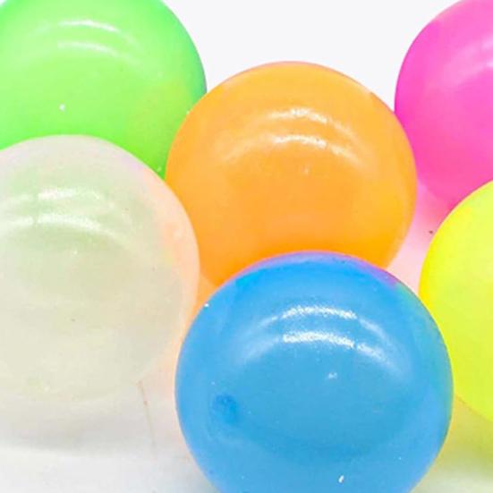 6 шт., светящийся в темноте липкий шарик, растягивающийся TPR, облегчение тревоги, декомпрессия, светящийся потолочный мяч для снятия стресса, игрушка для детей, подростков, взрослых